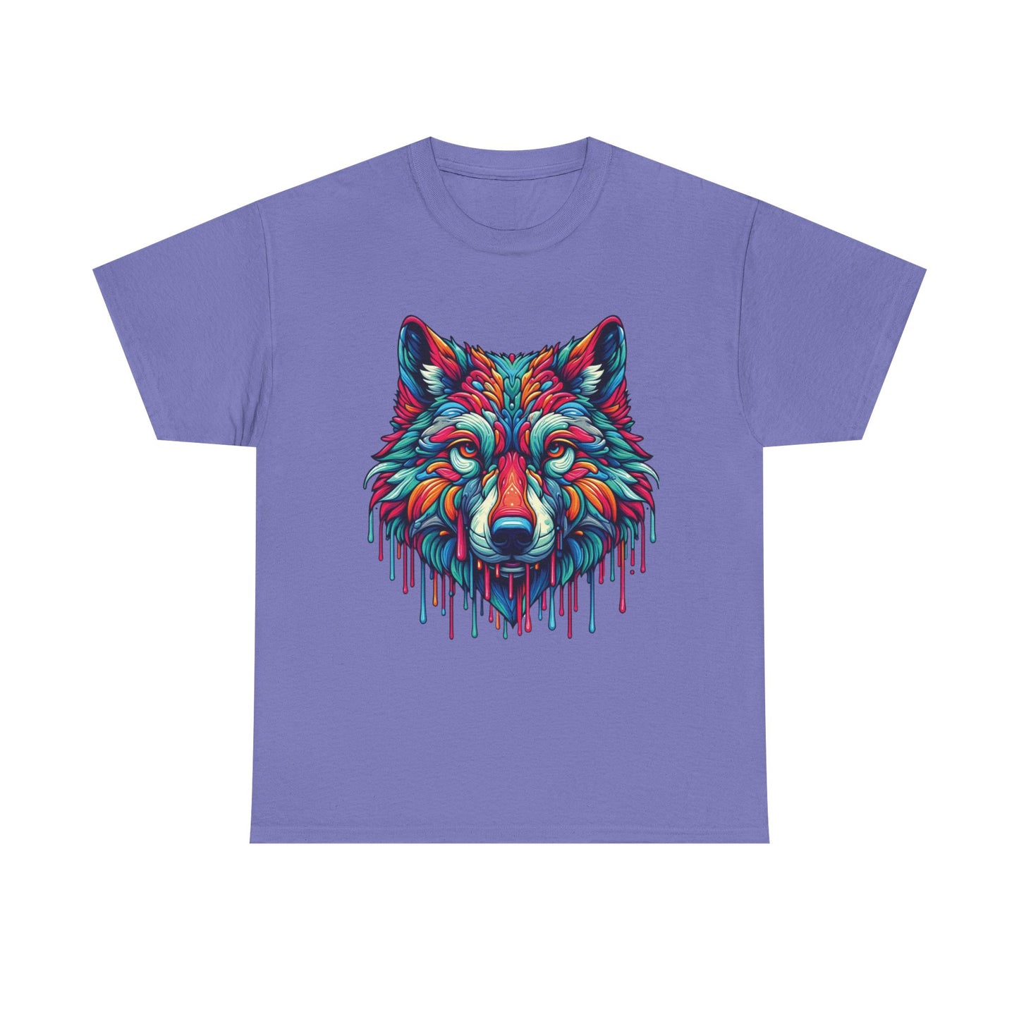 Colorful Wolf Face T-Shirt