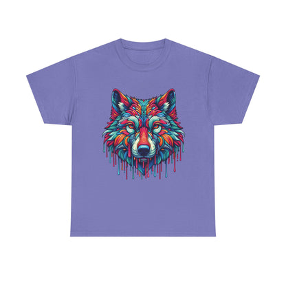 Colorful Wolf Face T-Shirt