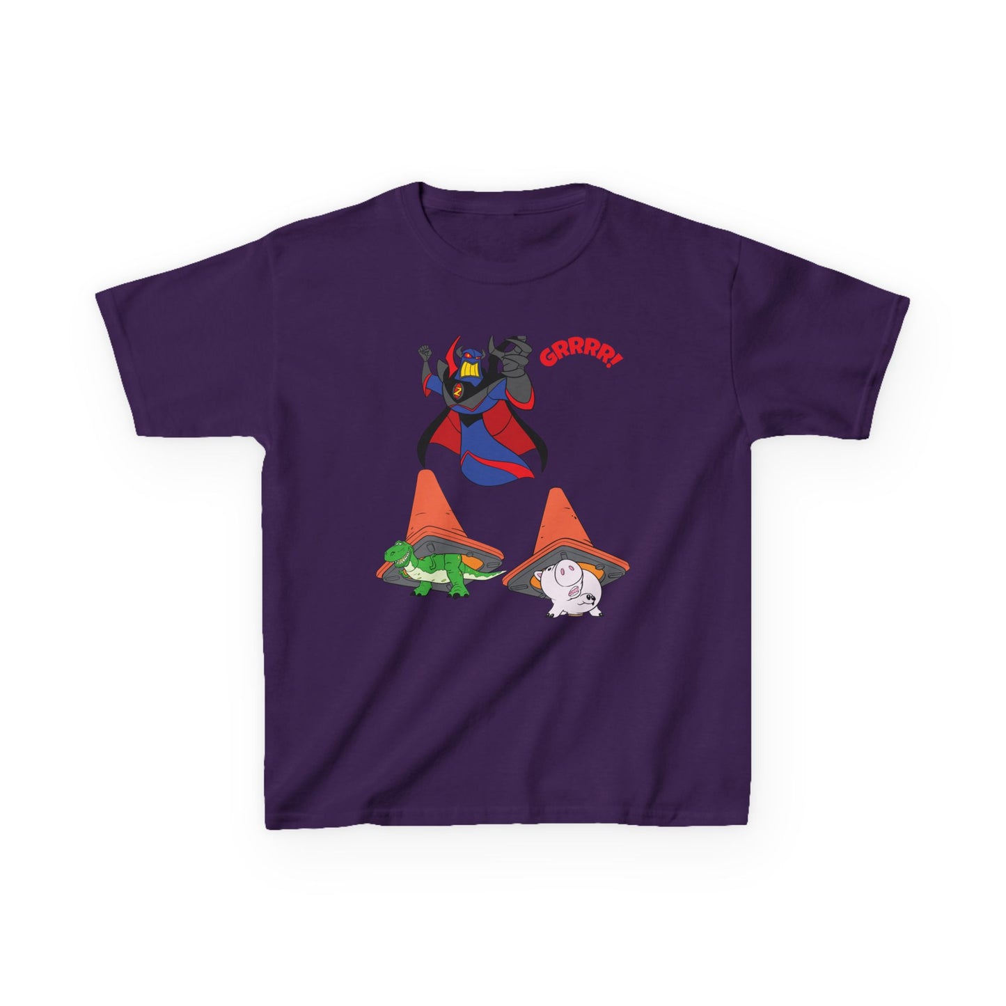 Kids Cartoon Battle Tee - Fun & Unique Grrr! Design