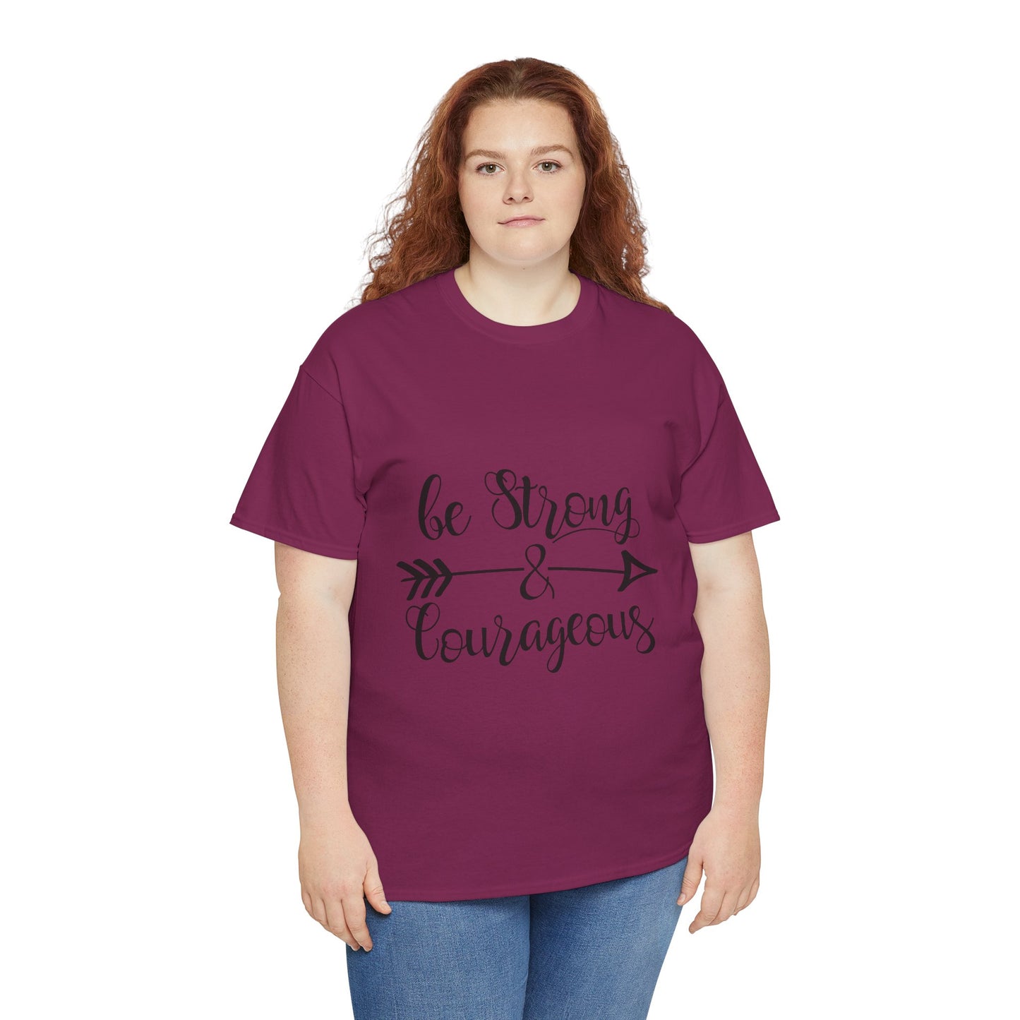 Be Strong & Courageous Unisex Heavy Cotton Tee