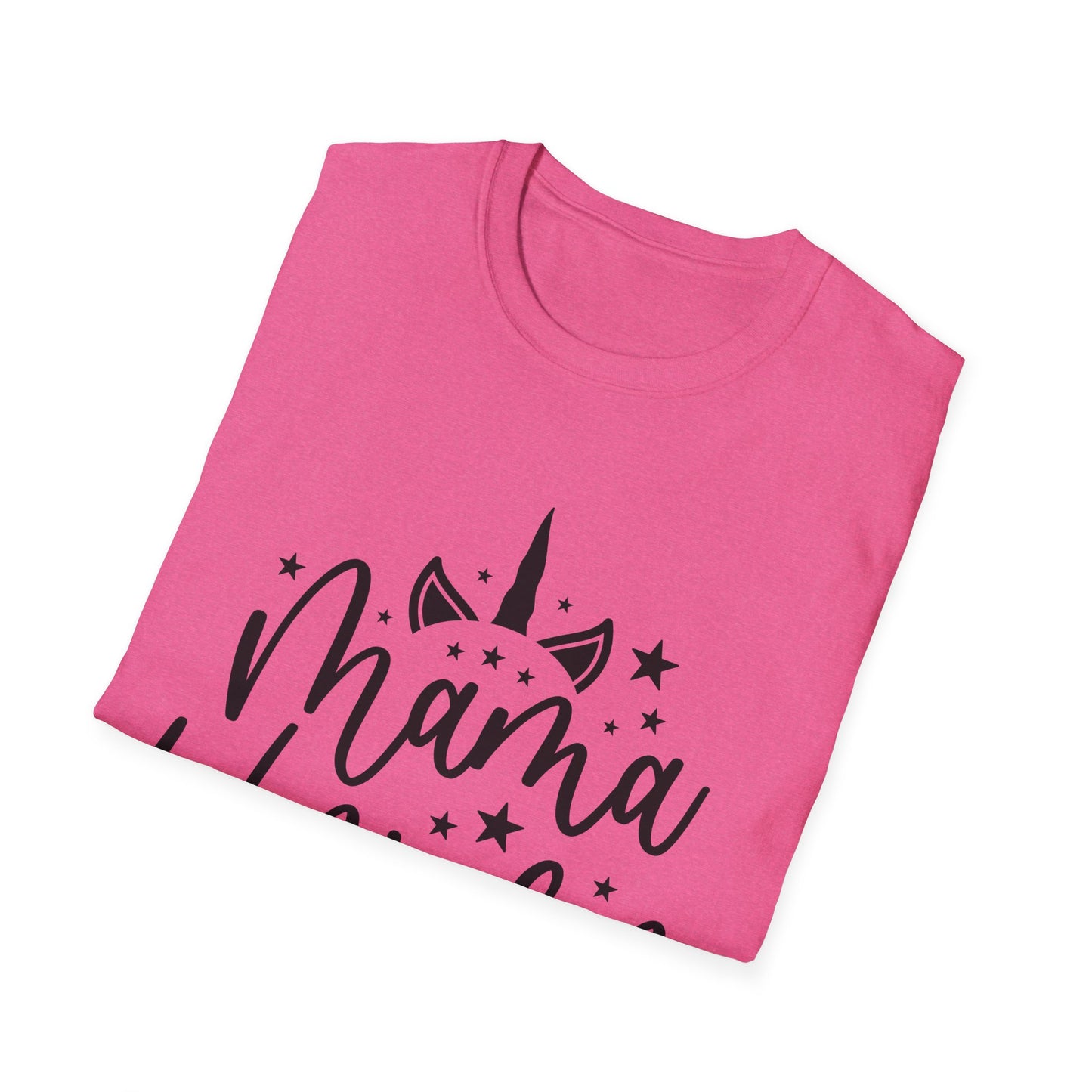 Mama Unicorn Unisex Softstyle T-Shirt – Perfect Gift for Moms, Magical Occasions & Everyday Wear