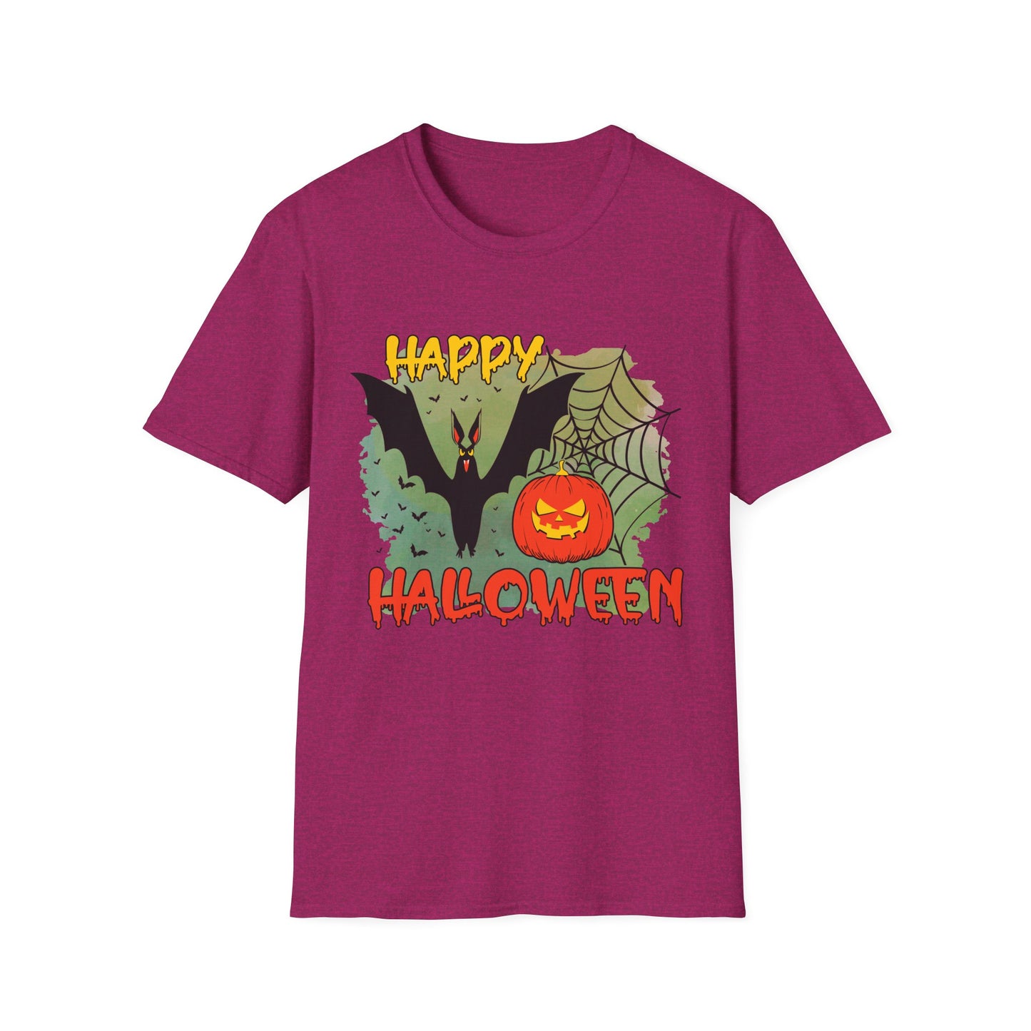 Happy Halloween Unisex Softstyle T-Shirt, Spooky Shirt, Halloween Tee, Fall Fashion, Trick or Treat Apparel