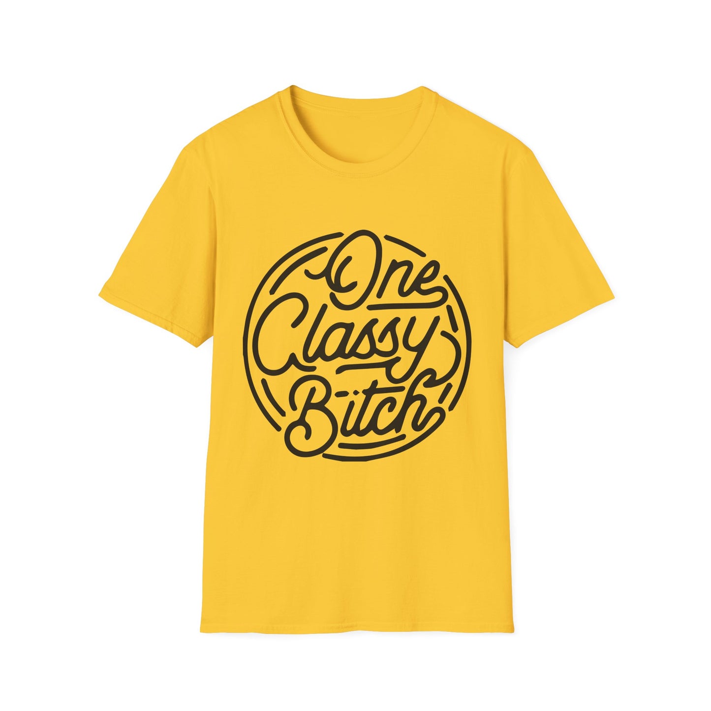 One Classy Bitch Unisex Softstyle T-Shirt - Chic and Playful Statement Tee
