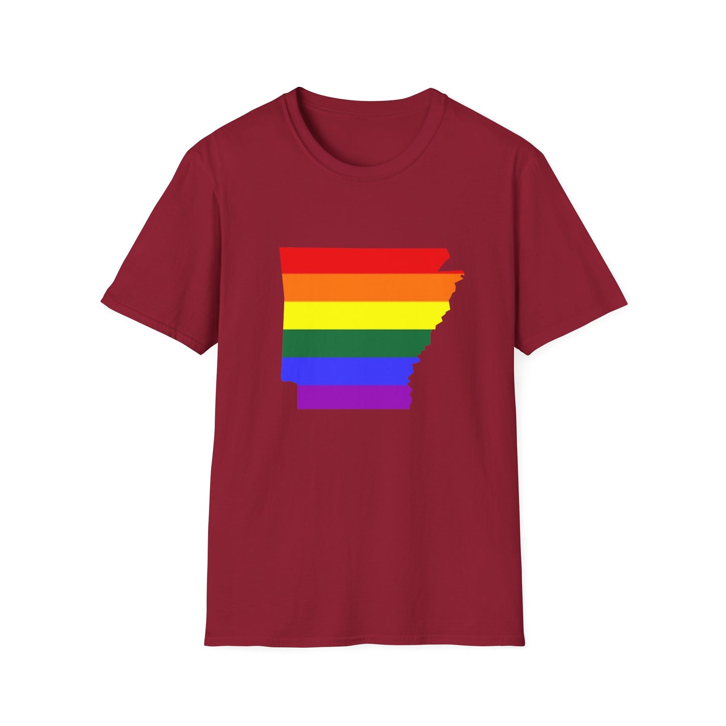 Pride Arkansas T-Shirt, Unisex Rainbow Tee, LGBTQ+ Apparel, Softstyle T-Shirt, Equality Shirt, Gift for Pride Month