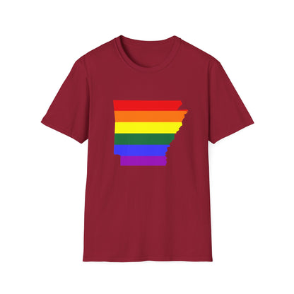 Pride Arkansas T-Shirt, Unisex Rainbow Tee, LGBTQ+ Apparel, Softstyle T-Shirt, Equality Shirt, Gift for Pride Month