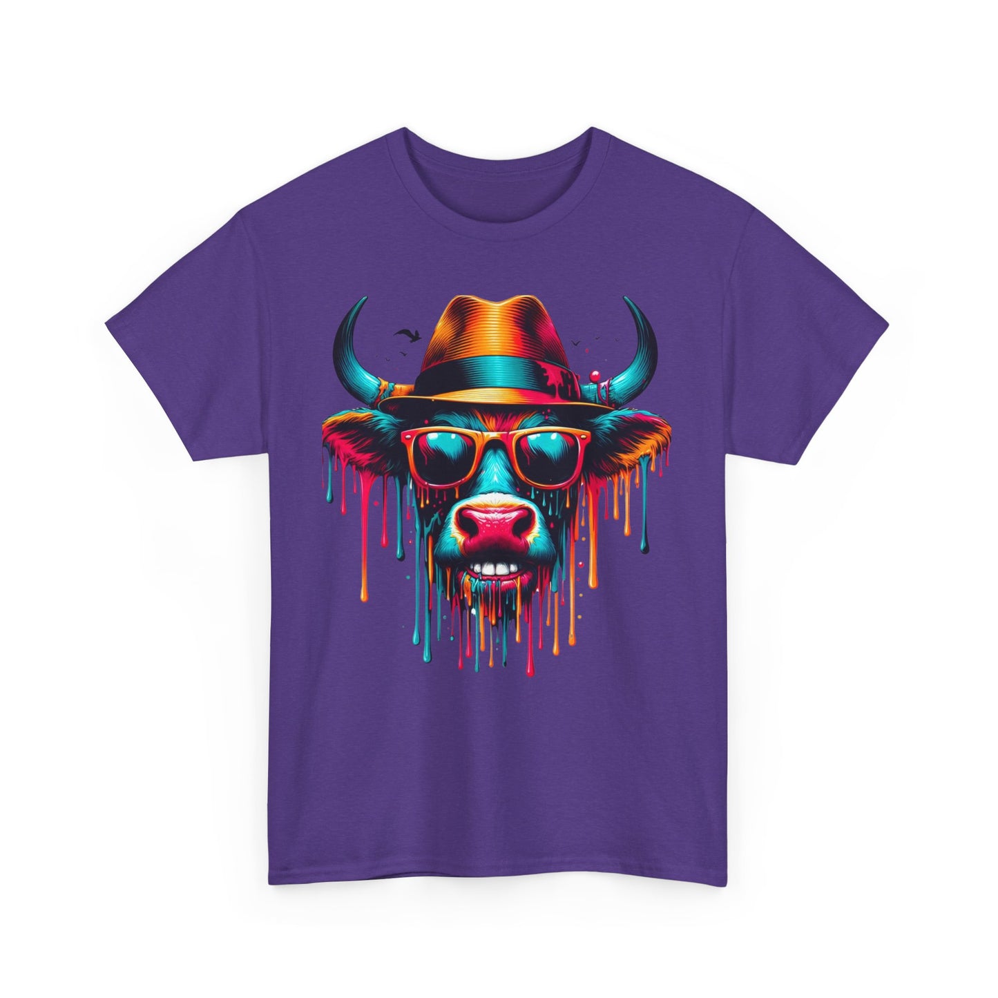 Cool Cow Graphic Unisex Heavy Cotton Tee - Fun Party T-Shirt