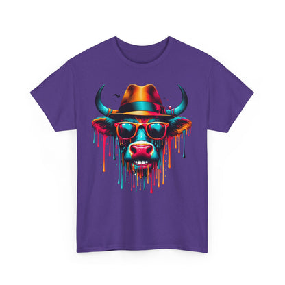Cool Cow Graphic Unisex Heavy Cotton Tee - Fun Party T-Shirt