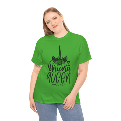 Unicorn Queen Unisex Heavy Cotton Tee - Fun and Playful Graphic T-Shirt for Unicorn Lovers