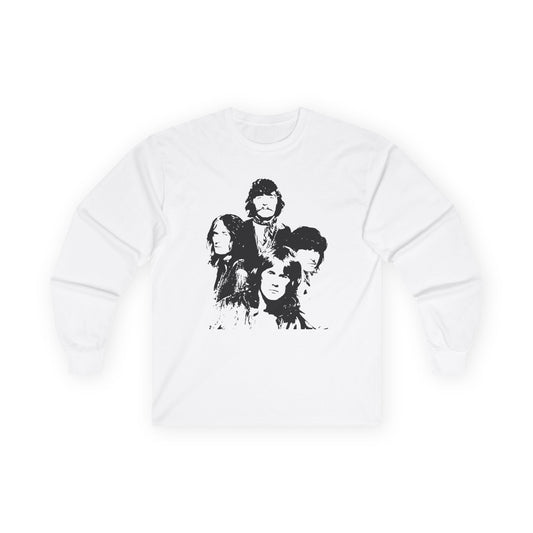 Band Portrait Long Sleeve Tee — Vintage Rock Graphic Shirt