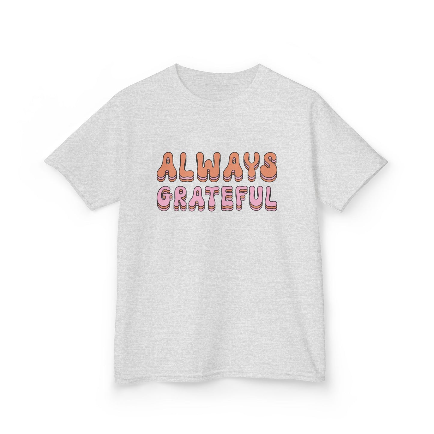 Kids Grateful Tee, Cute Kids Shirt, Positive Vibes T-Shirt, Gratitude Apparel, Gifts for Kids, Everyday Wear, Birthday Gift