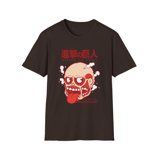 Anime-Inspired Unisex Softstyle T-Shirt, Perfect for Casual Wear, Gift for Anime Fans, Attack on Titan Tee, Streetwear Fashion, Cosplay Top