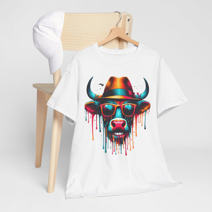 Cool Cow Graphic Unisex Heavy Cotton Tee - Fun Party T-Shirt