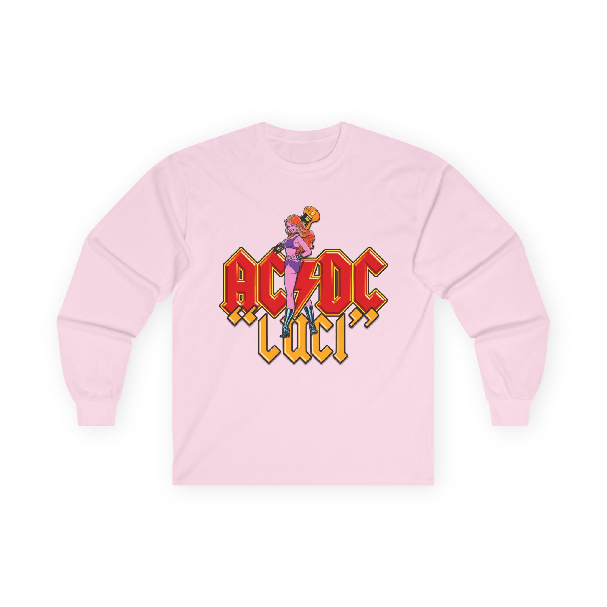 AC/DC Luci Long Sleeve Tee — Retro Rock Band Graphic Shirt