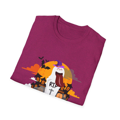 Halloween Ghost Graphic Tee, Unisex Softstyle T-Shirt, Spooky Shirt, Halloween Costume, Halloween Gift, Treat or Treat T-Shirt
