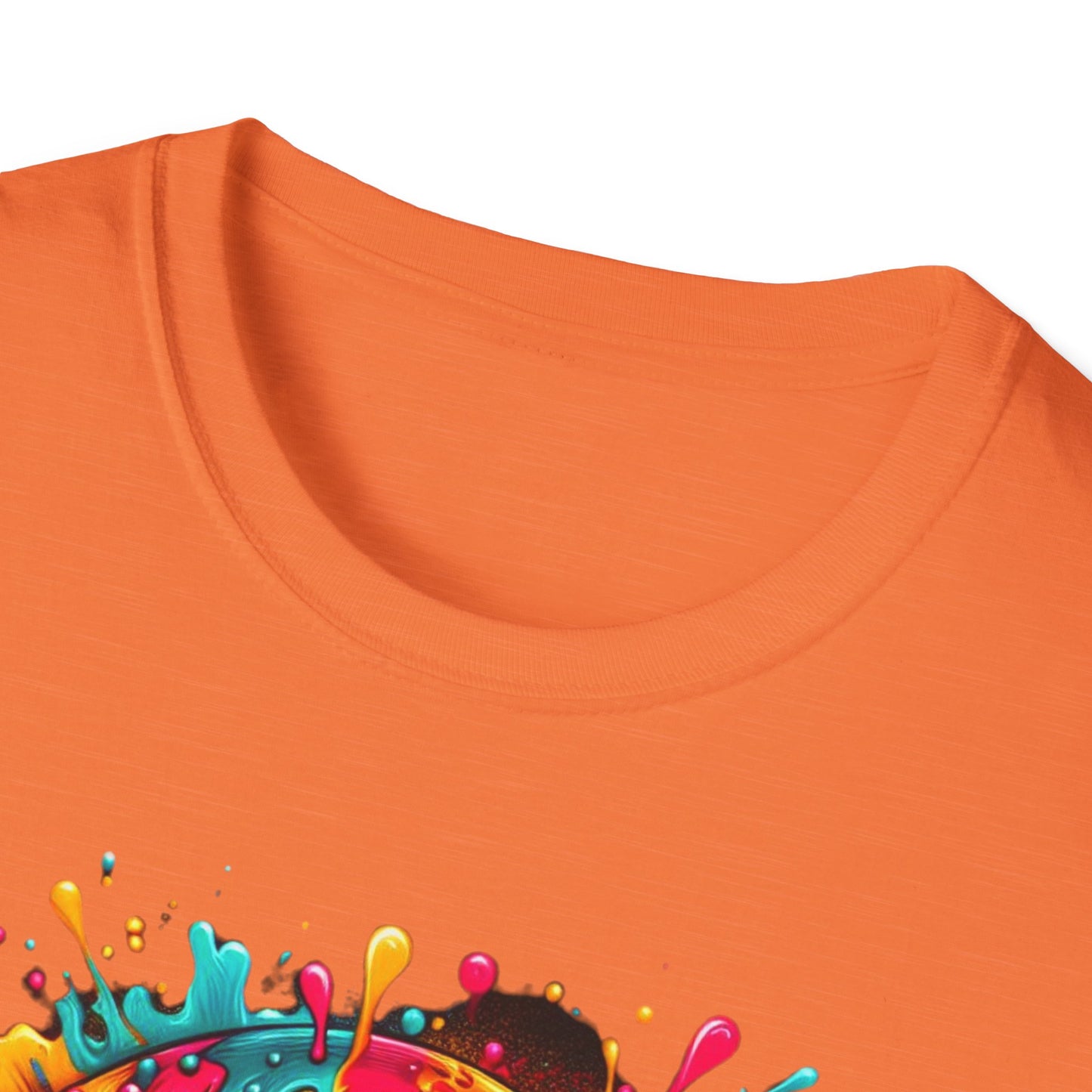 Colorful Drip Skull Unisex T-Shirt - Vibrant Graphic Tee for Art & Music Lovers