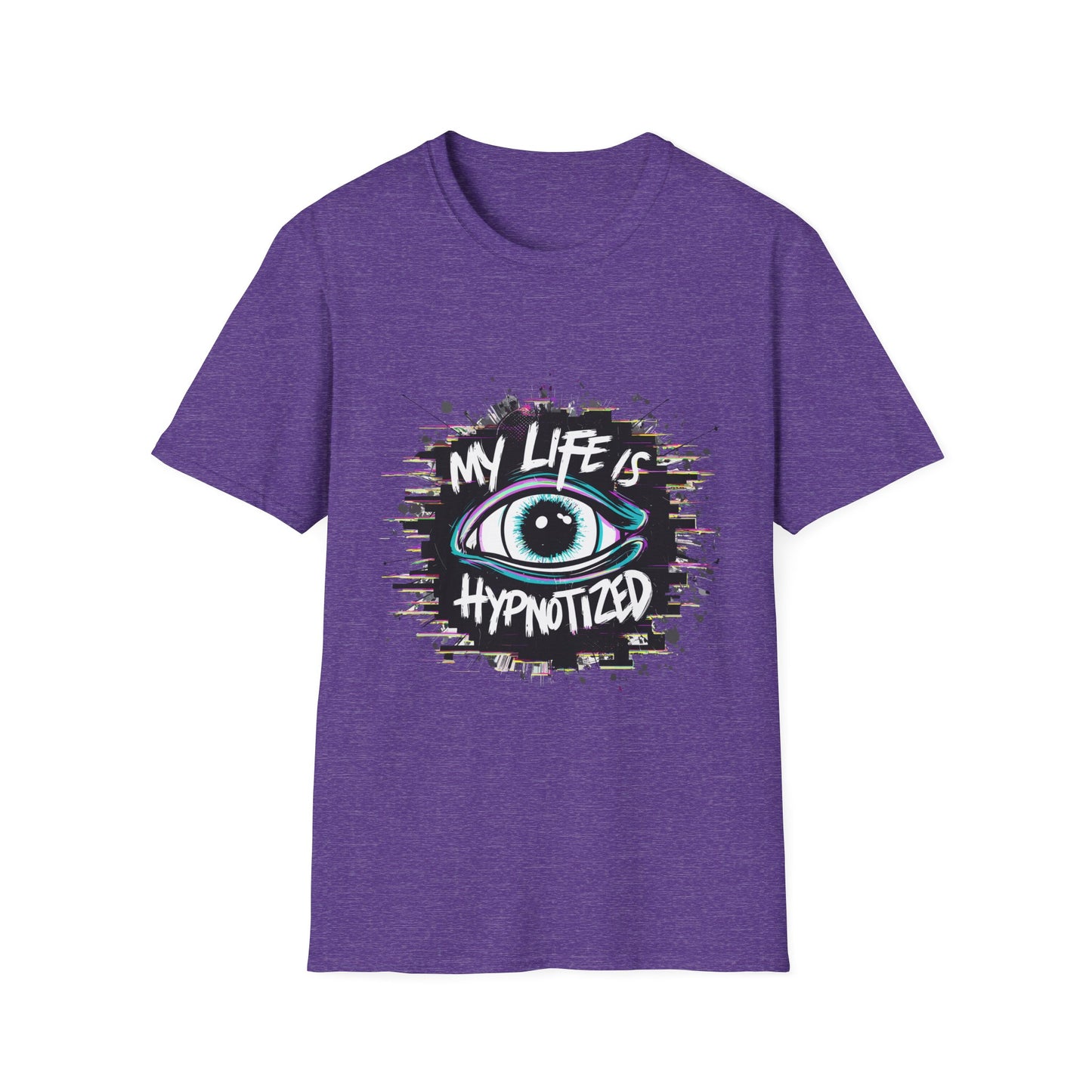 Unisex Hypnotized Eye T-Shirt, Softstyle Tee, Cool Graphic Shirt, Gift for Dreamers, Casual Wear, Trendy Fashion Tee