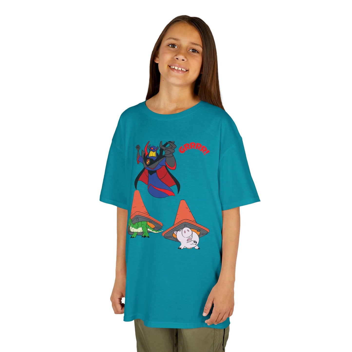 Kids Cartoon Battle Tee - Fun & Unique Grrr! Design