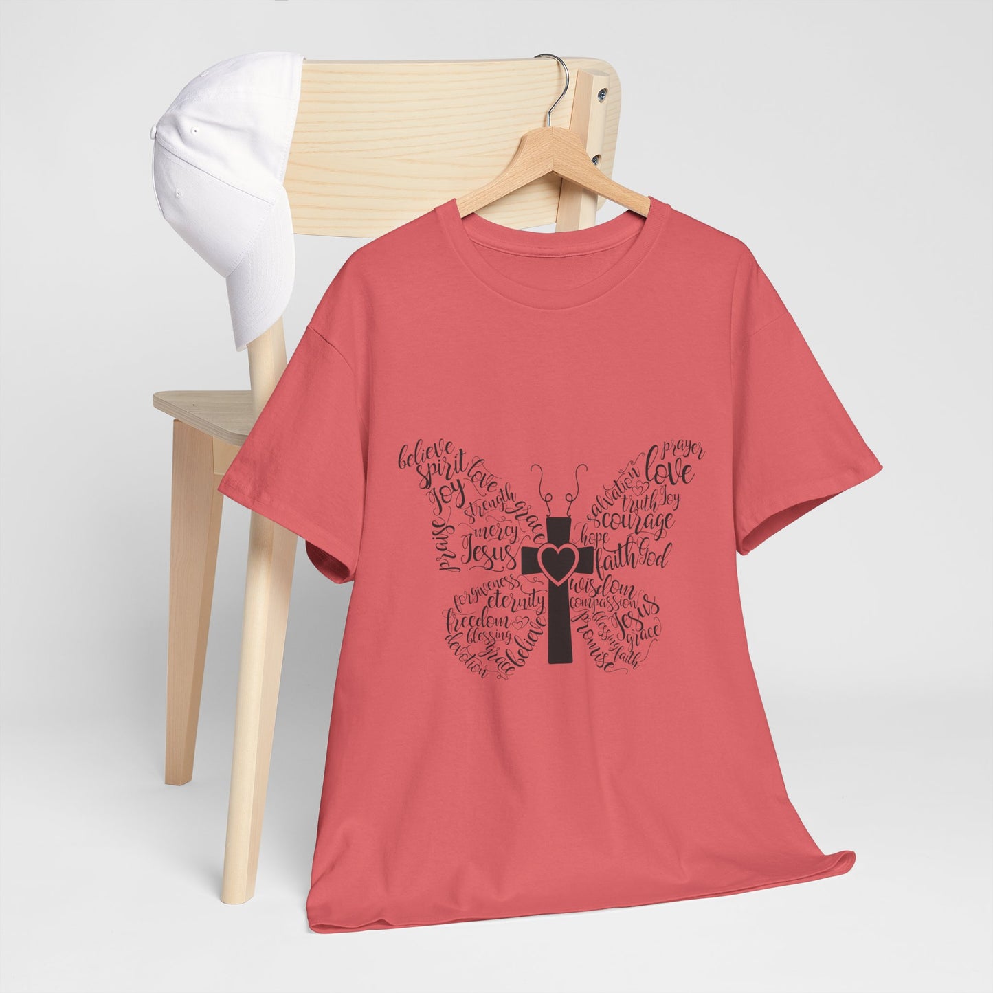 Inspirational Butterfly Unisex Heavy Cotton Tee - Love and Hope Design