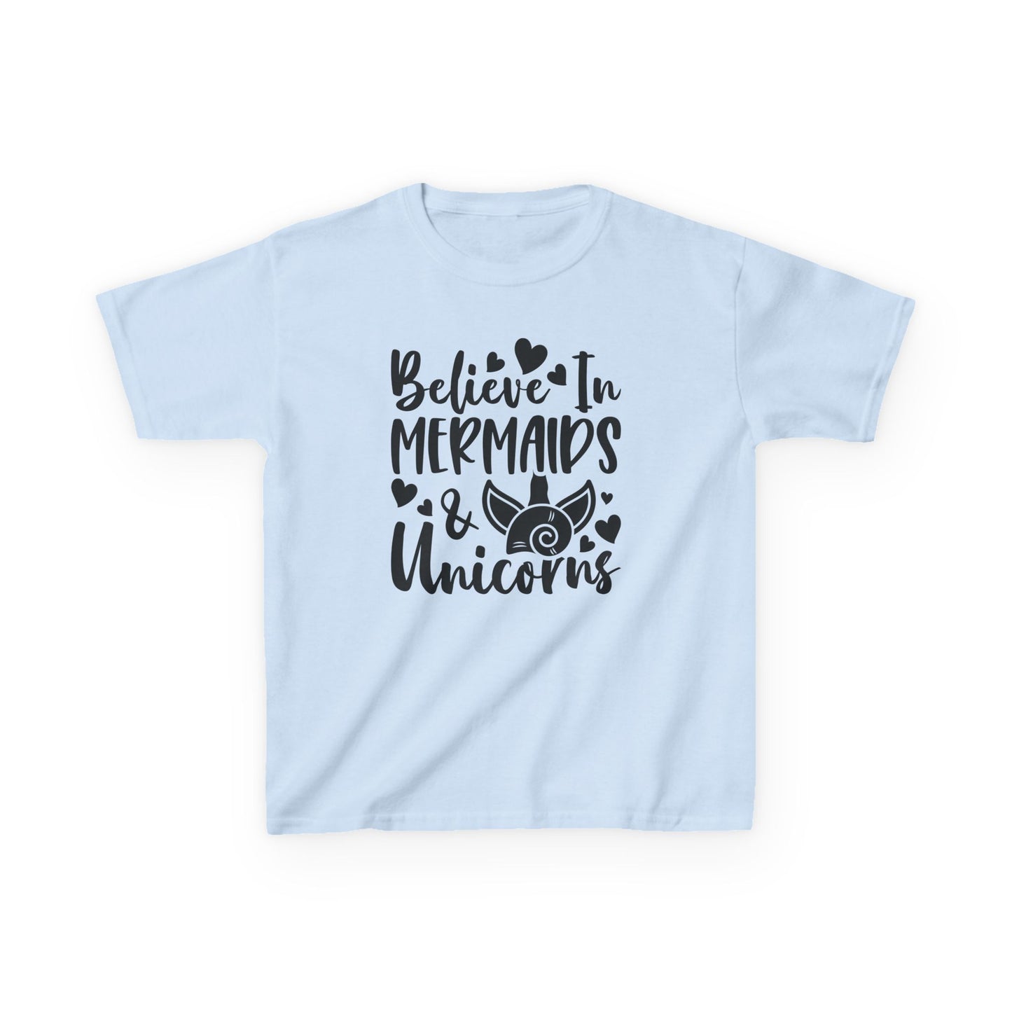 Kids Heavy Cotton™ Tee - Believe in Mermaids & Unicorns T-Shirt