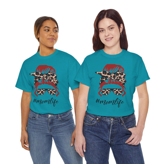 #Momlife Unisex Heavy Cotton Tee - Stylish & Comfortable T-Shirt for Moms