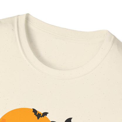 Spooky Halloween T-Shirt, Unisex Softstyle Tee, Pumpkin and Haunted House Design, Fun Fall Shirt, Perfect for Halloween Parties, Trick [...]