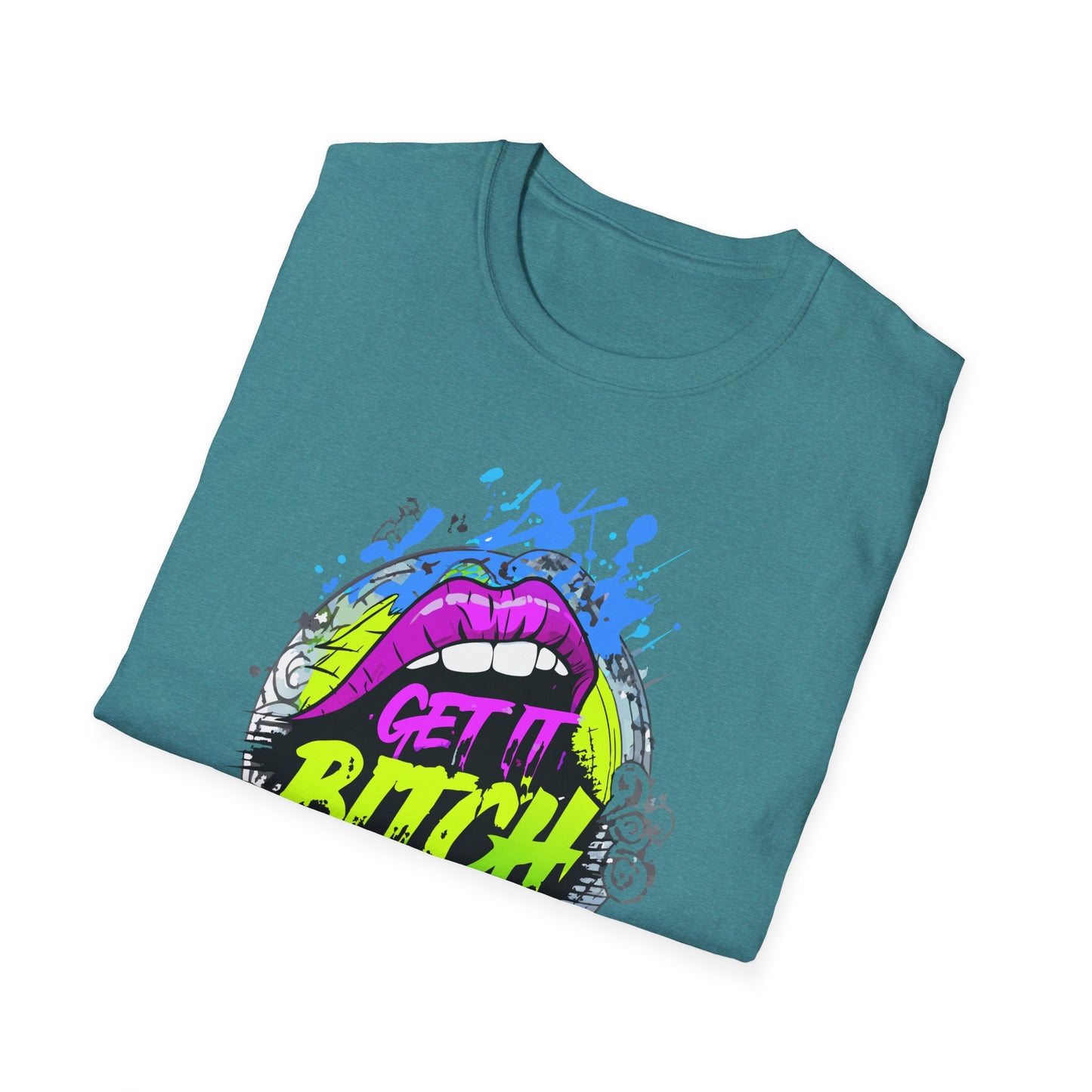 Colorful Graphic Tee for Fun Spirits | Get It Bitch Design, Unisex T-Shirt, Gift for Friends, Casual Wear, Party Shirt