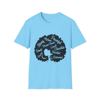 Empowering Afro-Heart Unisex T-Shirt, Celebrating Black Culture, Affirmation Tee, Gift for Her, Inspirational Shirt