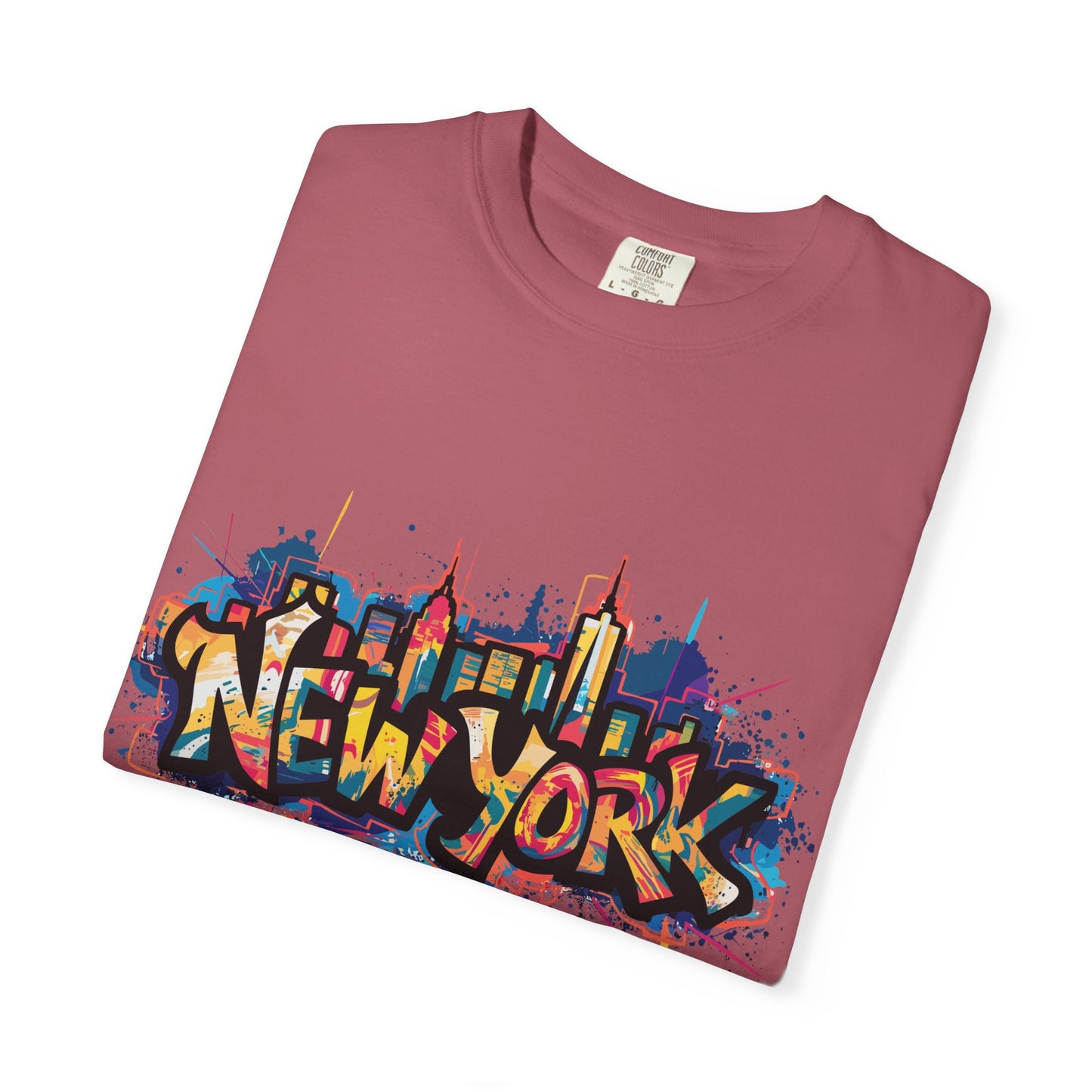 Colorful New York Graffiti T-Shirt, Streetwear Tee, City Vibe Shirt, Travel Souvenir Gift, Urban Fashion, Summer Outfit