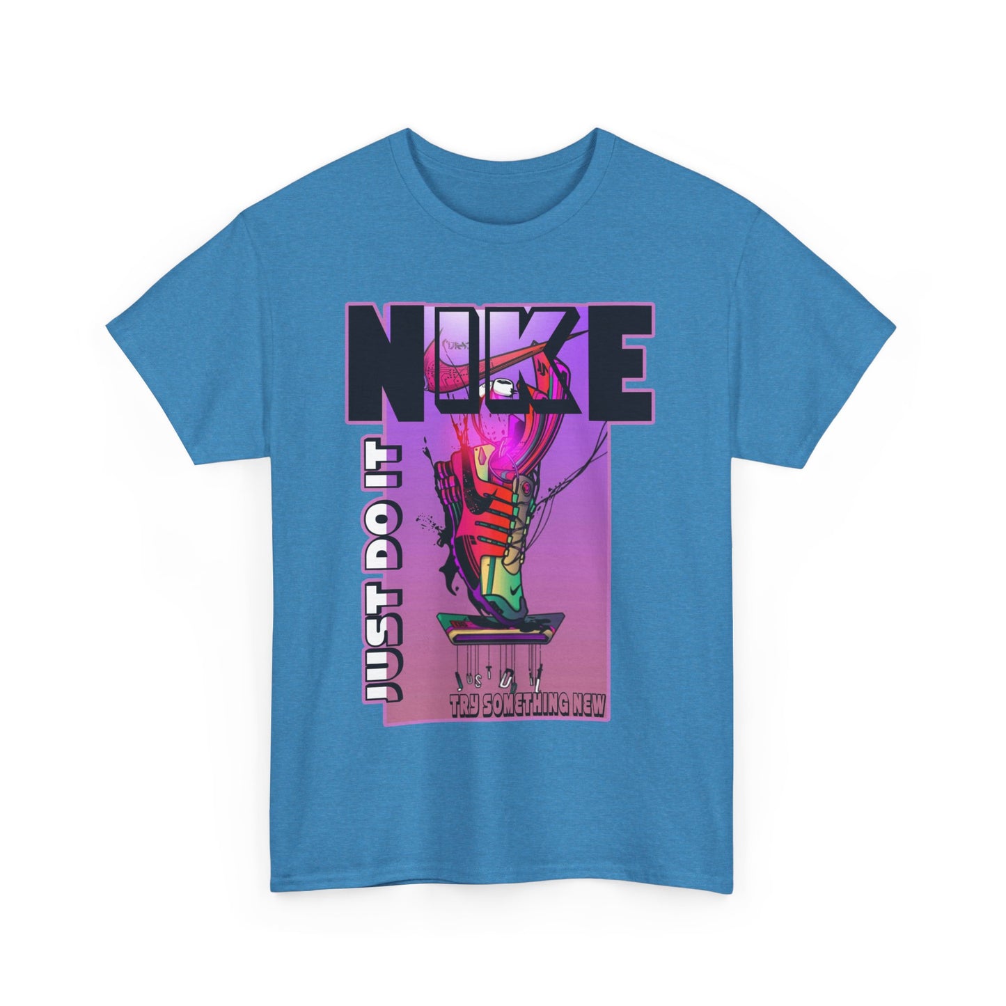 Vintage-Style Nike Unisex Heavy Cotton Tee - Just Do It Graphic Shirt