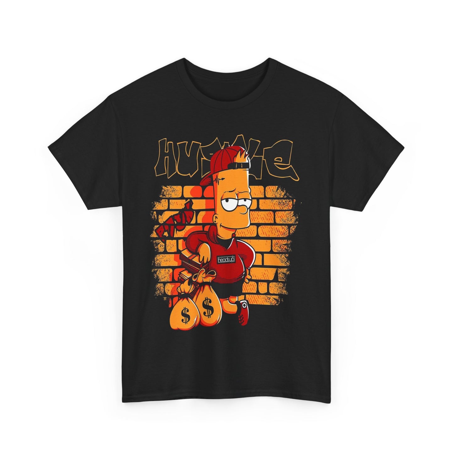 Hustle Graphic Tee - Unisex Heavy Cotton T-Shirt with Bart Design