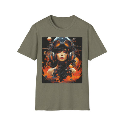 Bold Graphic Unisex T-Shirt - Retro Space Girl Design
