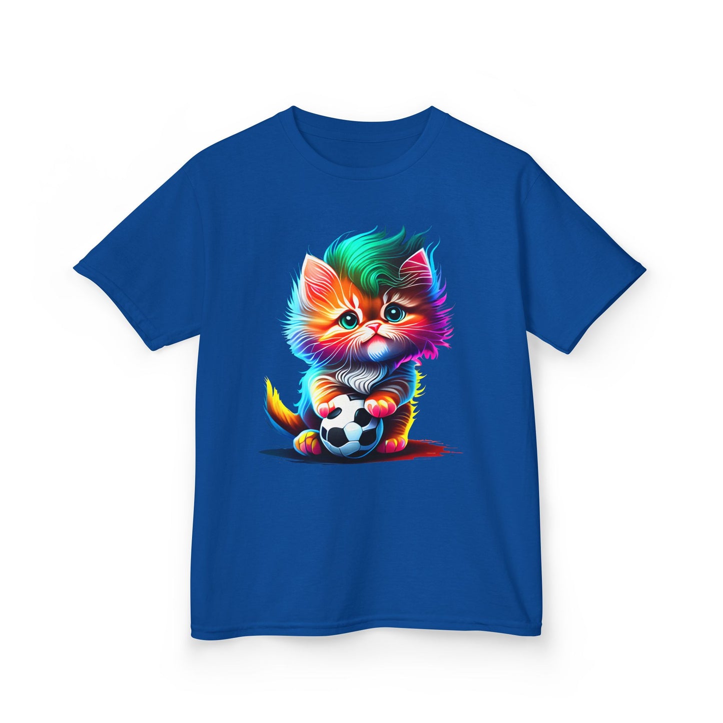 Colorful Cat Soccer Kids Heavy Cotton™ Tee