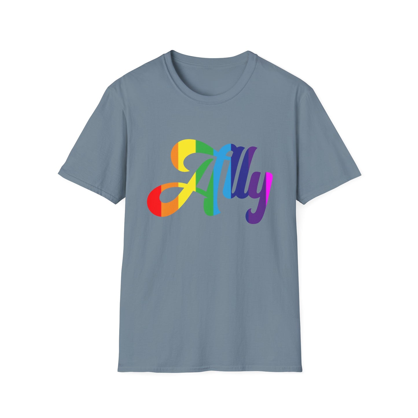 Pride Ally T-Shirt, Unisex Tee for LGBTQ+ Support, Softstyle Shirt for Everyday Wear, Gift for Allies