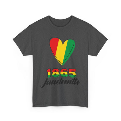 Juneteenth Heart Unisex Heavy Cotton Tee, Celebrate Freedom, Heritage Spirit Shirt, Black History Month Gift, Casual Tee for All