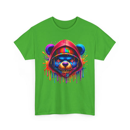 Colorful Graffiti Bear Unisex Heavy Cotton Tee