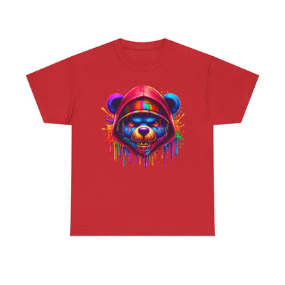 Colorful Graffiti Bear Unisex Heavy Cotton Tee