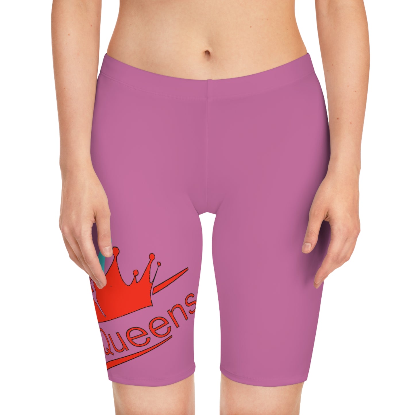 Royalty-Themed Women's Bike Shorts | Motivational Exercise Gear for Queens, Activewear, Sporty Style, Fitness Apparel, Cycling Shorts