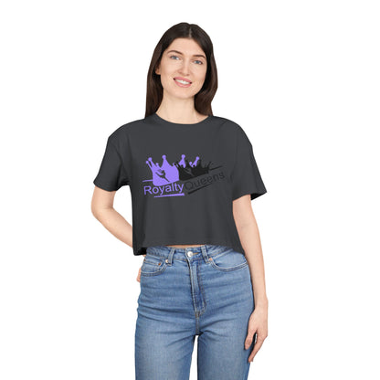 Royalty Queens Women's Crop Tee - Empowerment Top, Casual Wear, Birthday Gift, Summer Fashion, Confidence Boost