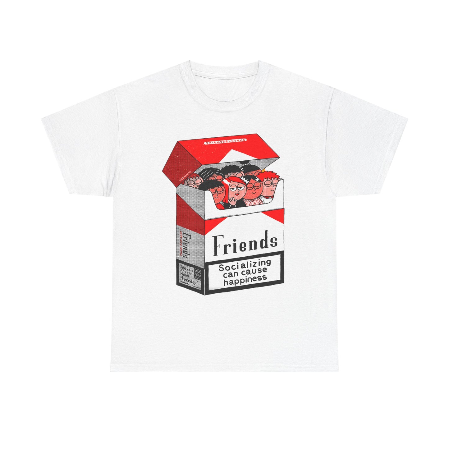 Friends Socializing Unisex Heavy Cotton Tee - Fun Graphic T-Shirt