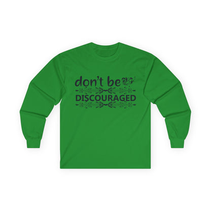 Unisex Motivational Long Sleeve Tee, Don't Be Discouraged Shirt, Inspirational Gift, Positive Vibes Top, Self-Care Apparel, [...]