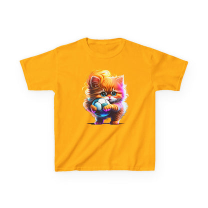 Colorful Kitten Kids Tee - Fun, Playful Cotton T-Shirt for Cat Lovers