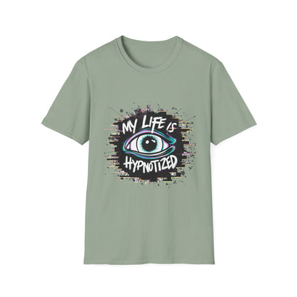 Unisex Hypnotized Eye T-Shirt, Softstyle Tee, Cool Graphic Shirt, Gift for Dreamers, Casual Wear, Trendy Fashion Tee