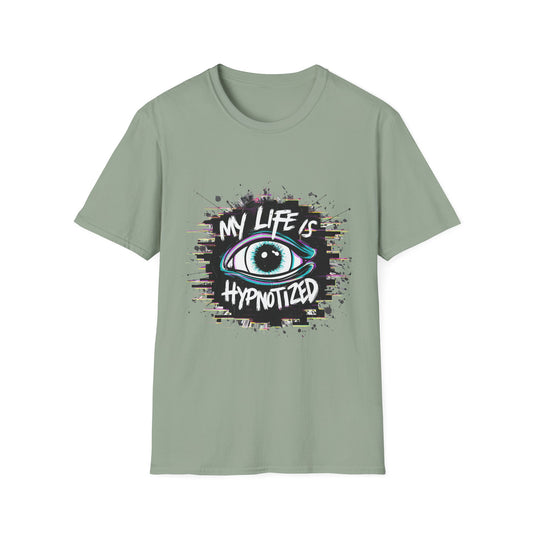 Unisex Hypnotized Eye T-Shirt, Softstyle Tee, Cool Graphic Shirt, Gift for Dreamers, Casual Wear, Trendy Fashion Tee
