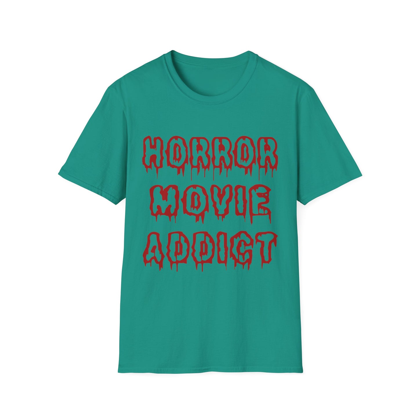 Unisex Horror Movie Addict T-Shirt – Perfect for Halloween, Movie Nights, Gifts for Cinephiles, Casual Wear, Comfortable Style