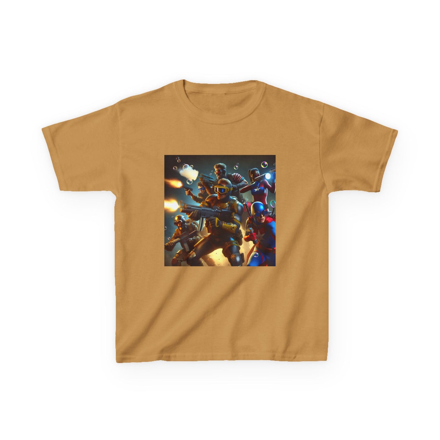 Adventure Awaits: Kids Heavy Cotton™ Tee with Space Explorers Design