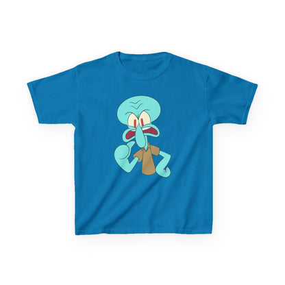 Squidward Kids T-Shirt, Fun Cartoon Tee, Gift for Kids, Summer Wear, Back to School, Birthday Gift, Playful Tee