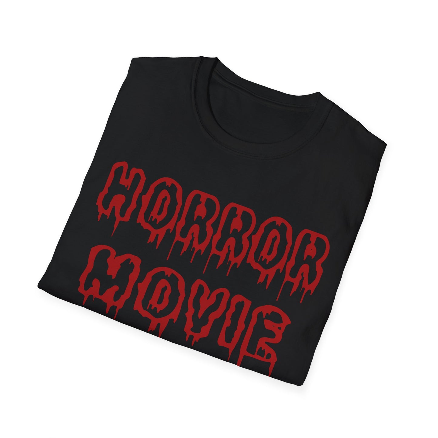 Horror Movie Addict T-Shirt, Unisex Softstyle Tee, Gifts for Film Lovers, Horror Movie Fans, Halloween Apparel, Casual Wear