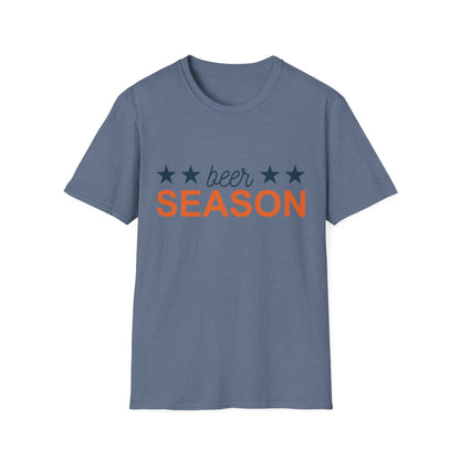 Beer Season Unisex Softstyle T-Shirt, Funny T-Shirt for Beer Lovers, Gift for Friends, Custom Apparel, Summer BBQ Outfit, Casual Wear