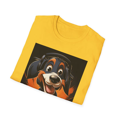 Happy Dog Graphic Unisex Softstyle T-Shirt - Perfect for Dog Lovers