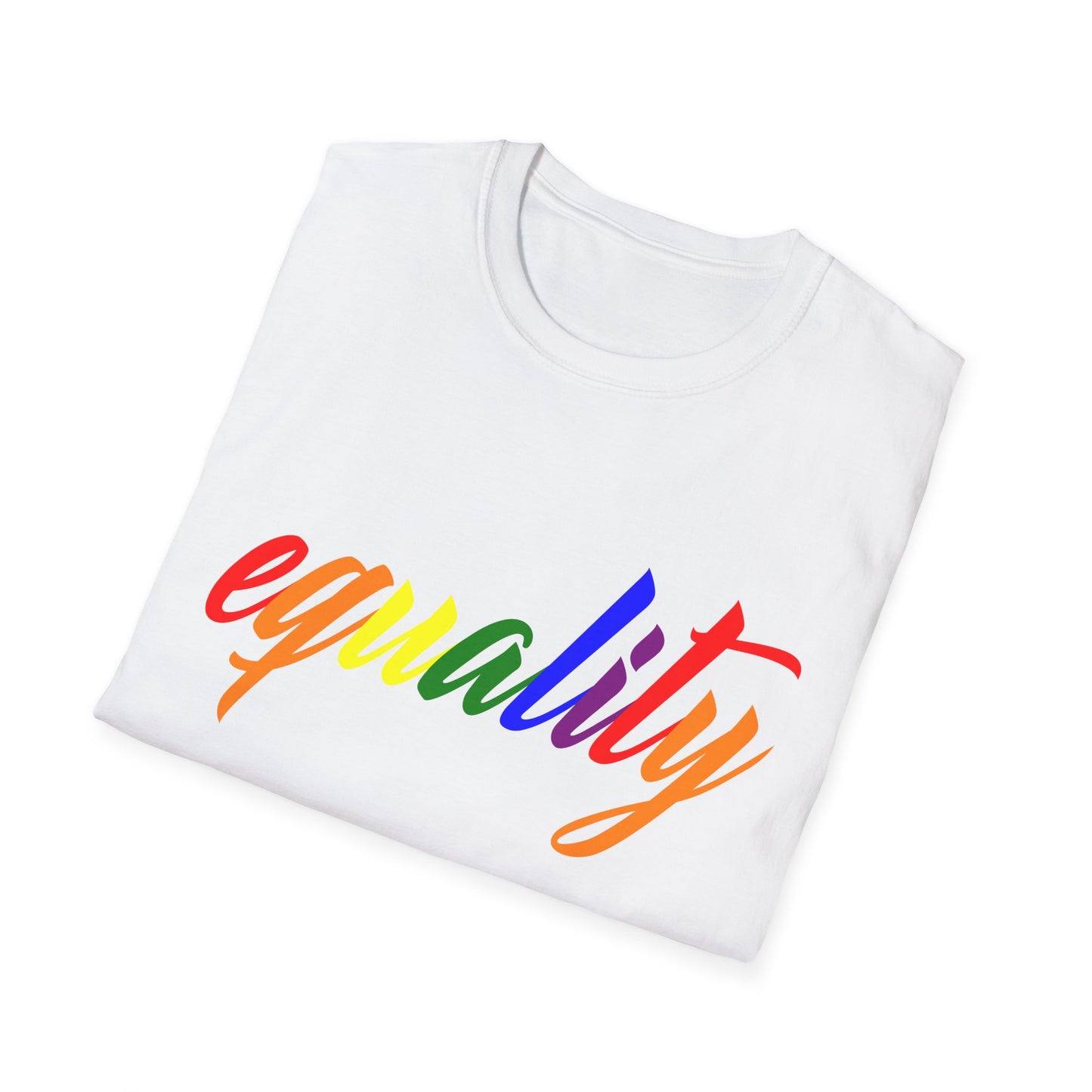 Unisex Equality T-Shirt, Softstyle Graphic Tee, LGBTQ+ Pride Apparel, Inclusive Fashion, Gift for Activists, Casual Wear